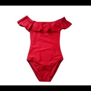 BRAND NEW RED BATHING SUIT XL NEVER WORN